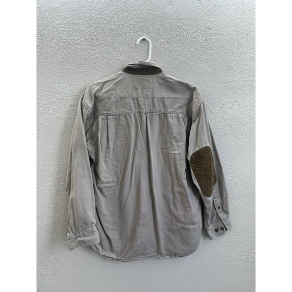 North River Outfitters Mens Buton Down Shirt Size Medium Tan Long Sleeve Vintage - Picture 7 of 11